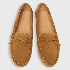 Ann Mashburn suede Driving Moccasins 8 38 tan Camel Brown smoke pet free home